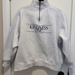 Brunette The Label White Pullover Sweatshirt